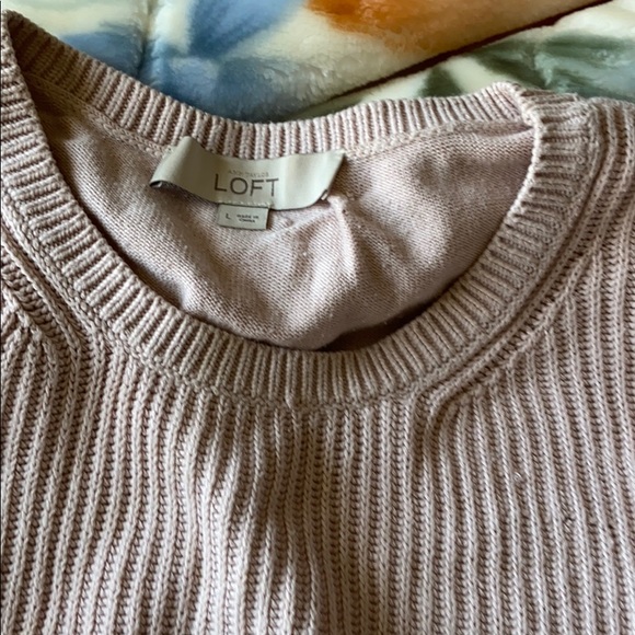 Baby pink lace sweater from Loft. - Picture 4 of 4